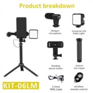 KIT-06LM Vlogging kit for YouTube, with fill light, microphone and light mobile